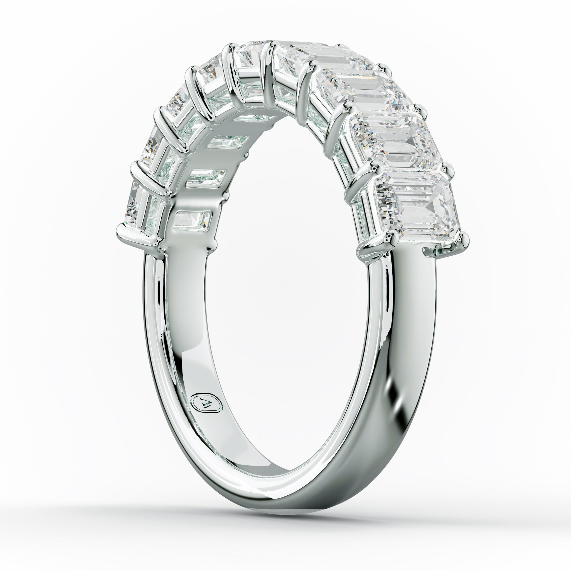 2.0 Carat Emerald Cut Diamond Anniversary Band