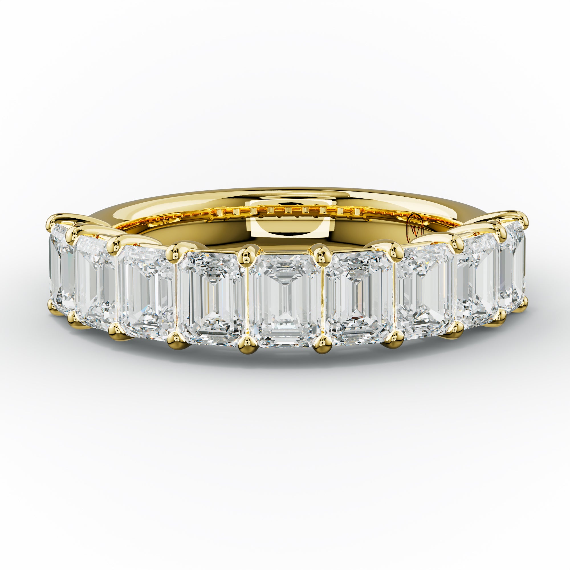 2.0 Carat Emerald Cut Diamond Anniversary Band