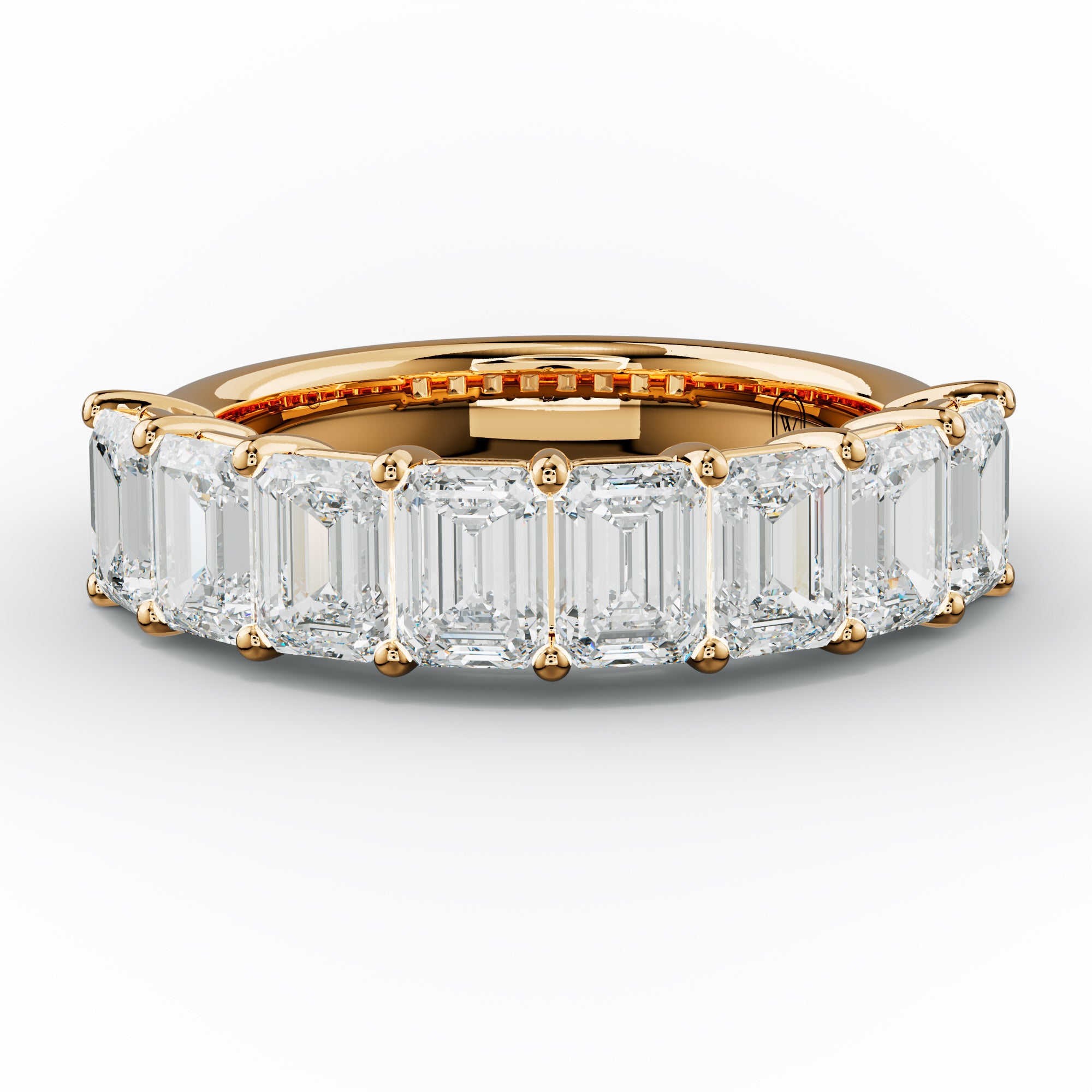 3.0 Carat Emerald Cut  Diamond Anniversary Band