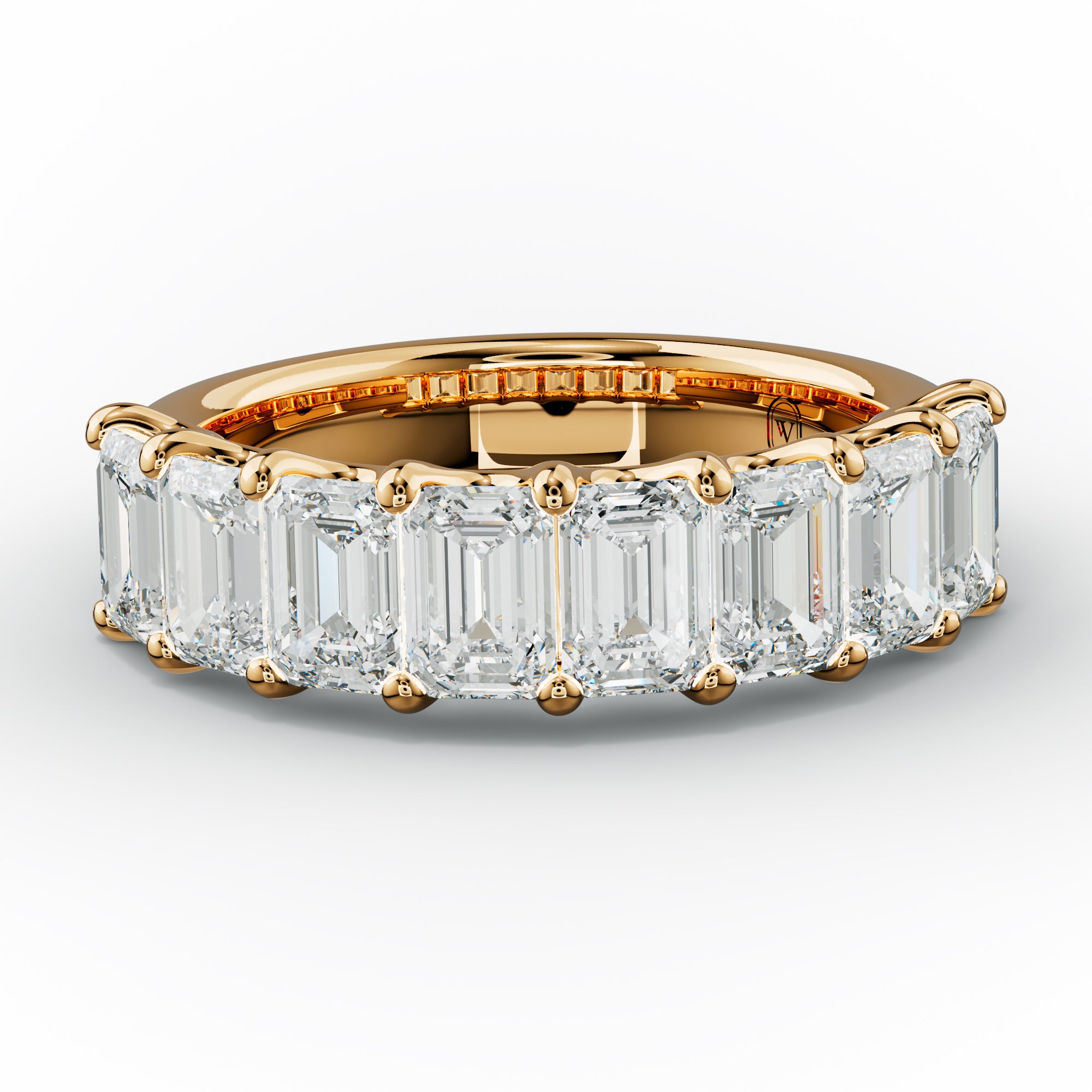 3.0 Carat Emerald Cut Diamond Anniversary Band