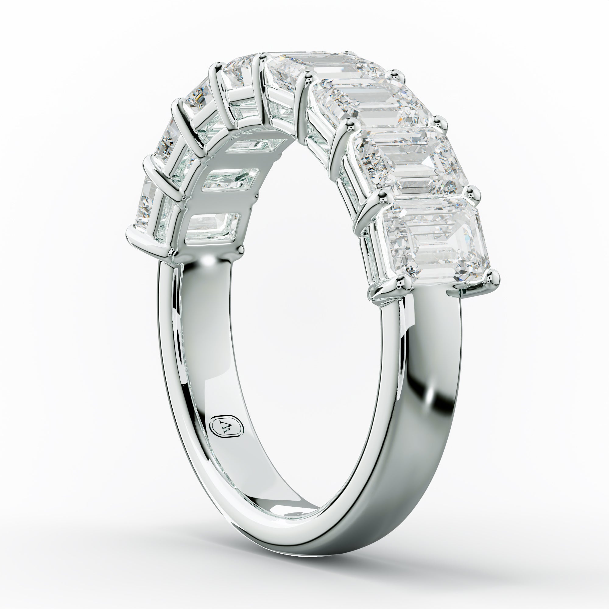 3.0 Carat Emerald Cut  Diamond Anniversary Band