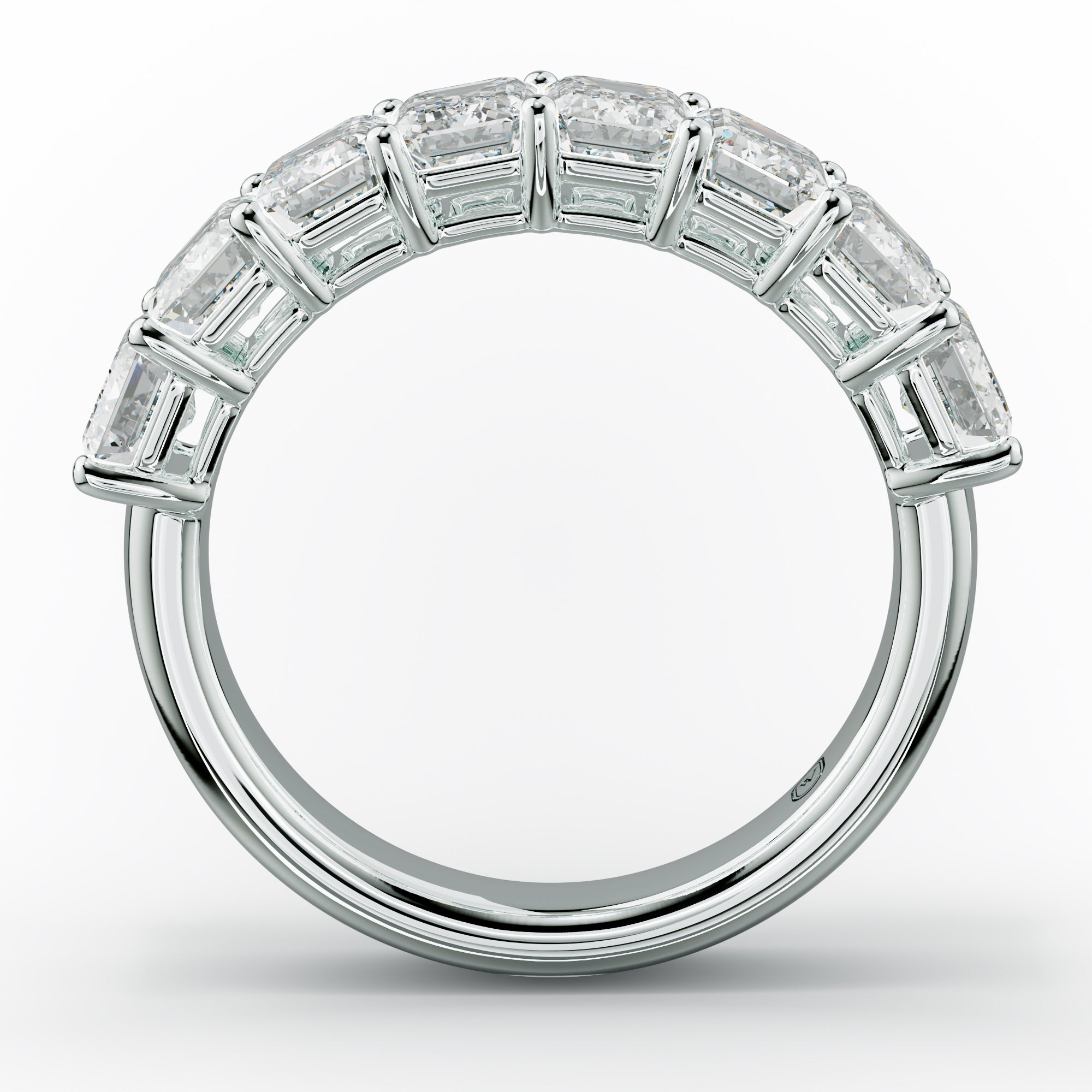 3.0 Carat Emerald Cut  Diamond Anniversary Band