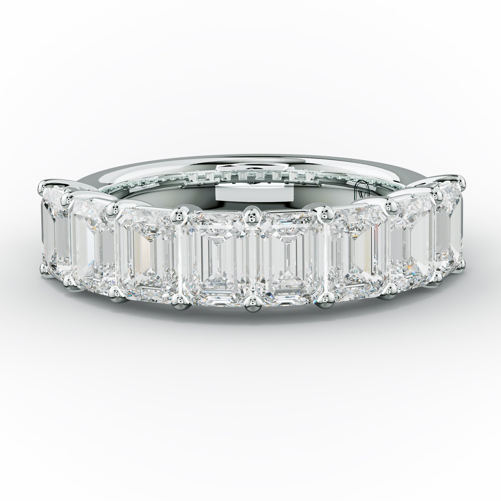 3.0 Carat Emerald Cut  Diamond Anniversary Band