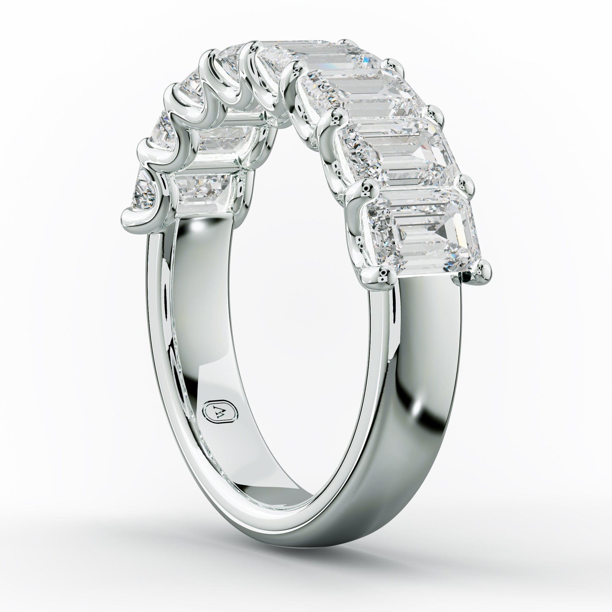 3.0 Carat Emerald Cut Diamond Anniversary Band