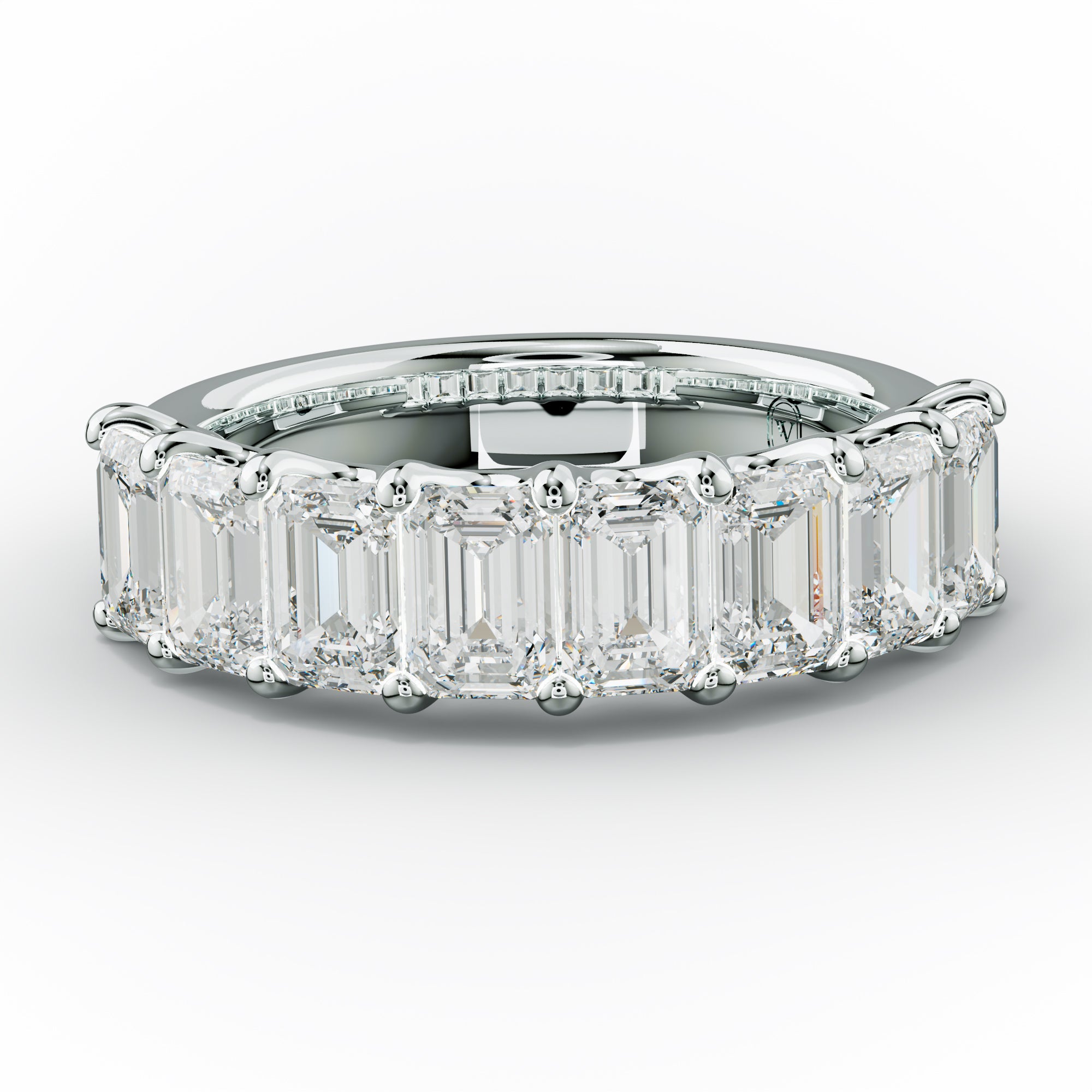 3.0 Carat Emerald Cut Diamond Anniversary Band