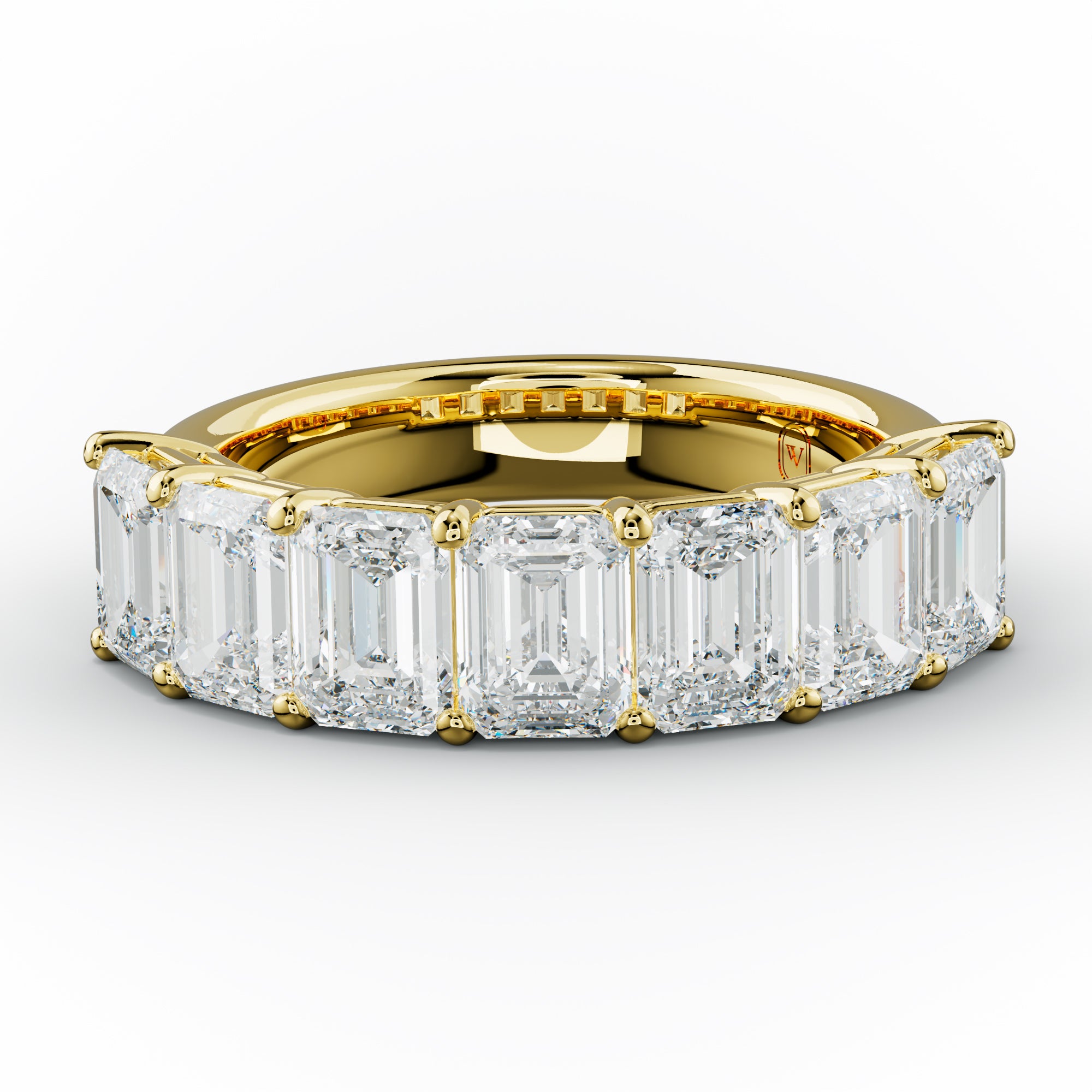 4.0 Carat Emerald Diamond Anniversary Band