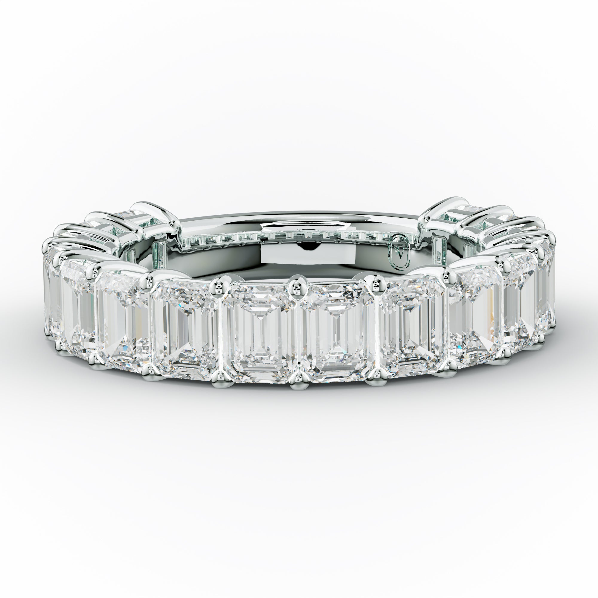 4.0 Carat Emerald Diamond Anniversary Band