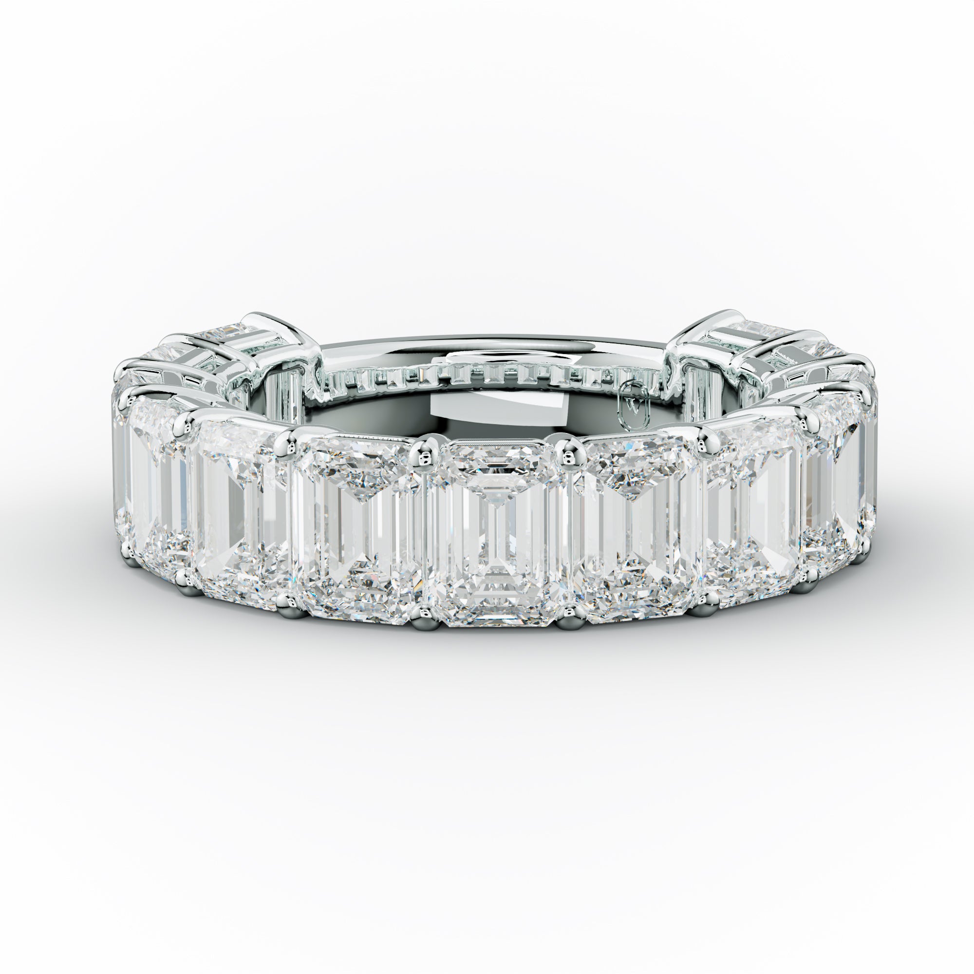 7.0 Carat Emerald Diamond Anniversary Band