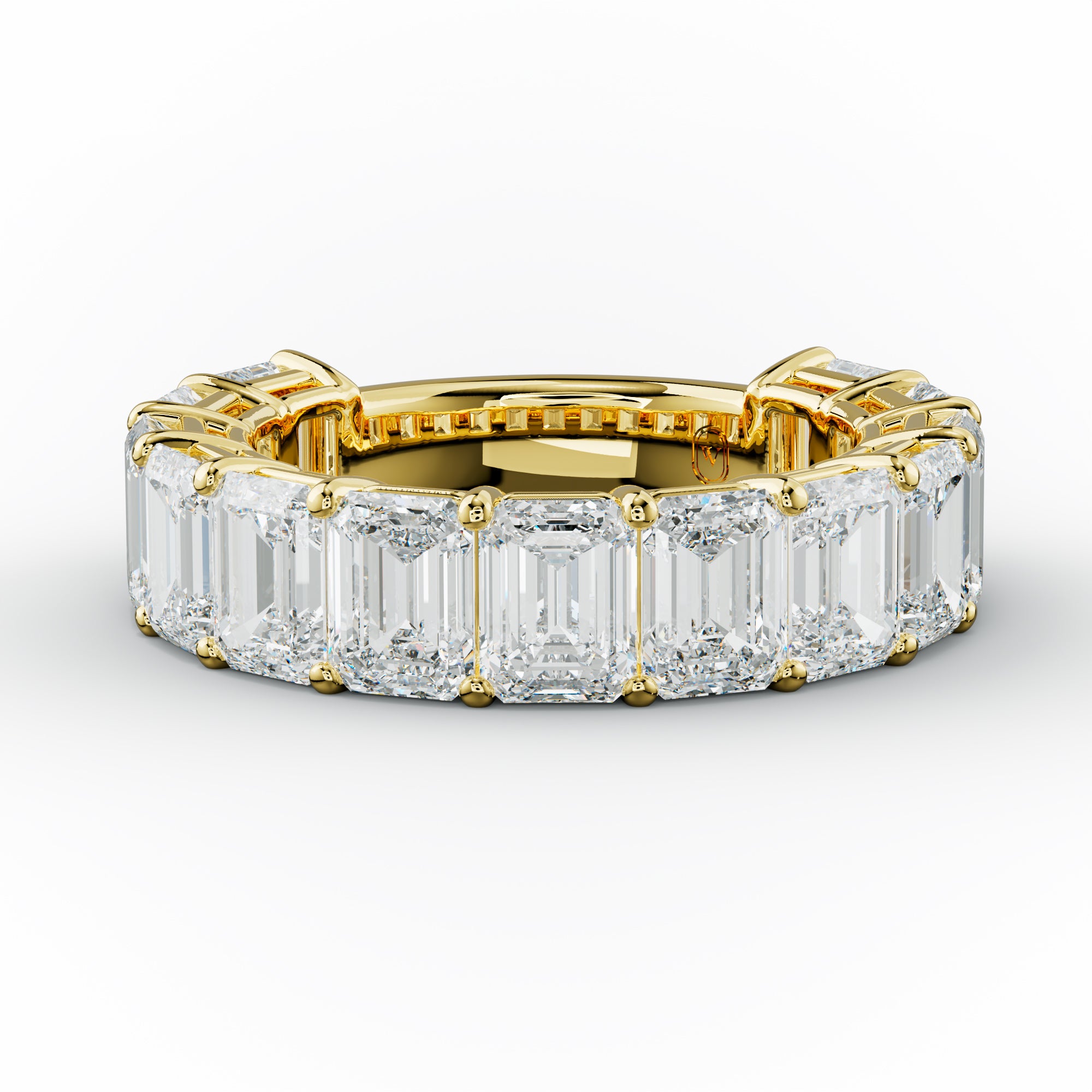 7.0 Carat Emerald Diamond Anniversary Band