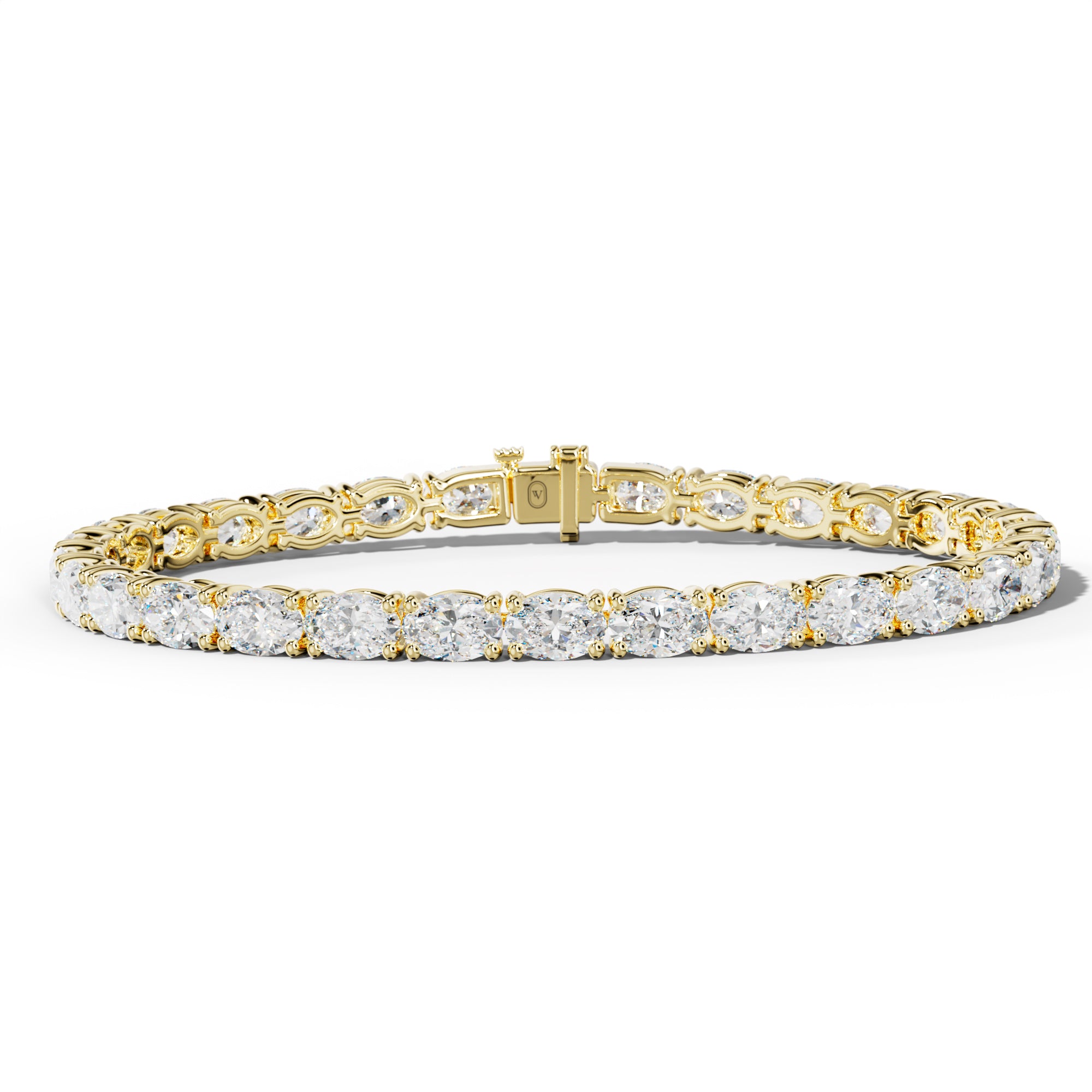12.0 Carat East West Oval Diamond Tennis Bracelet