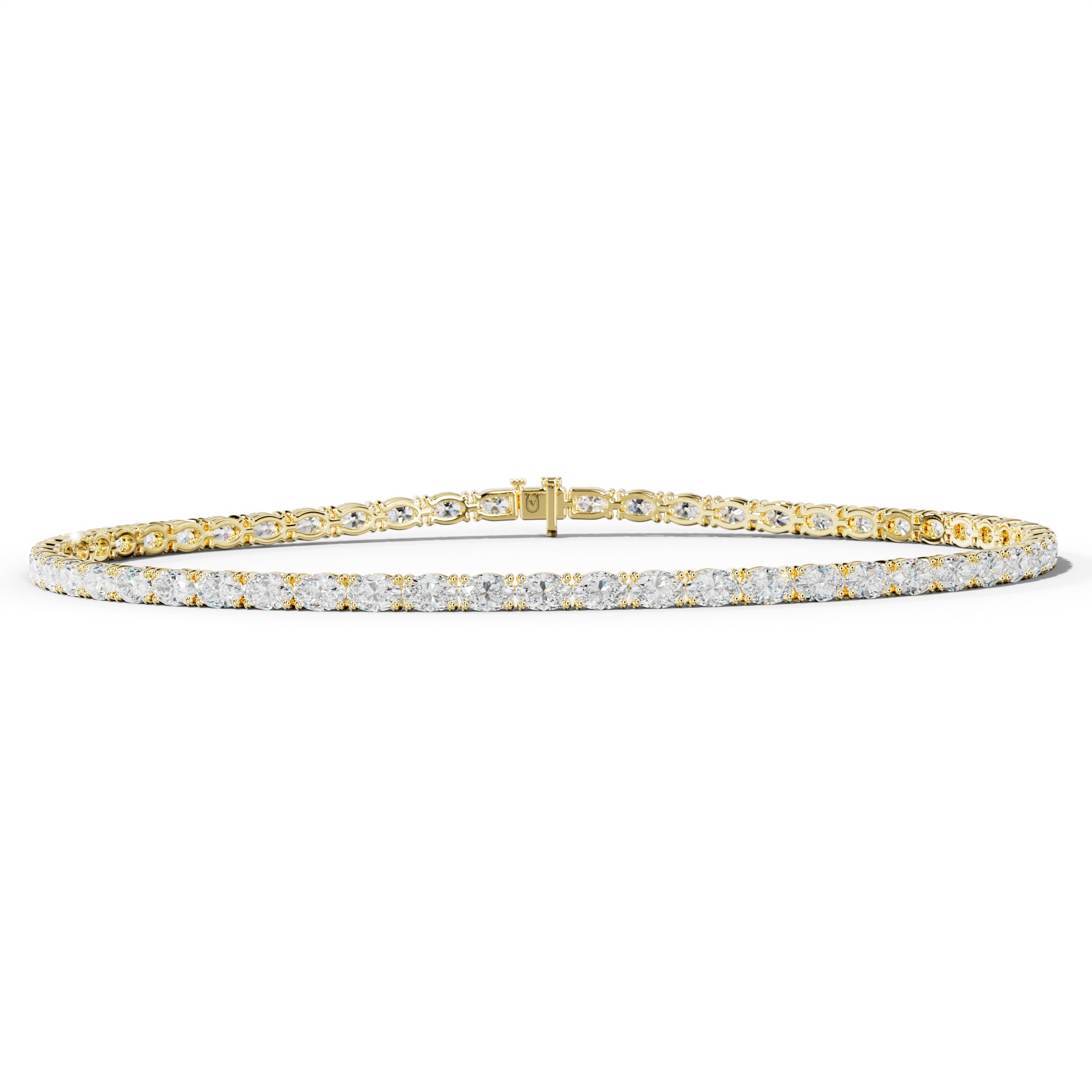 4.0 Carat East West Oval Diamond Tennis Bracelet