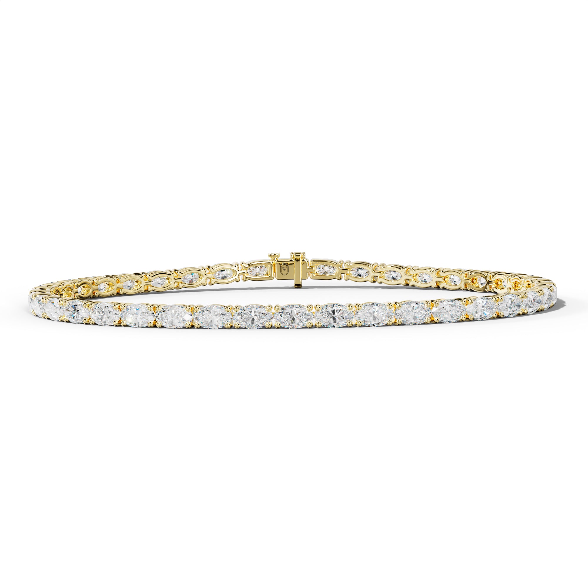 5.0 Carat East West Oval Diamond Tennis Bracelet
