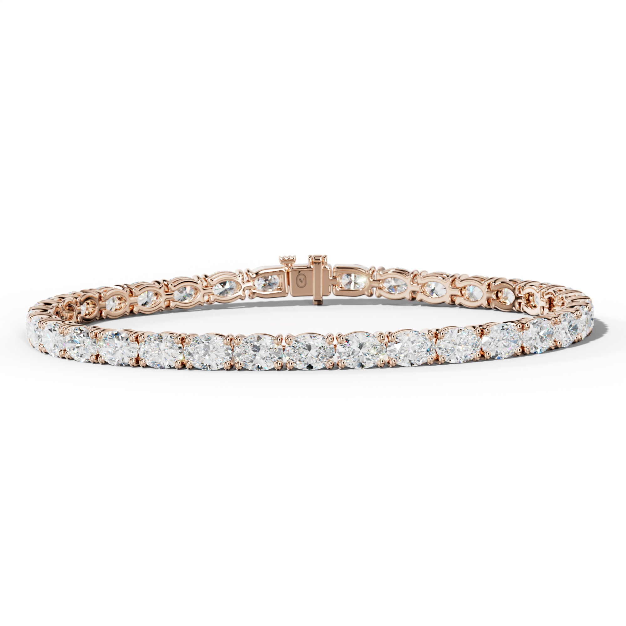 10.0 Carat East West Oval Diamond Tennis Bracelet