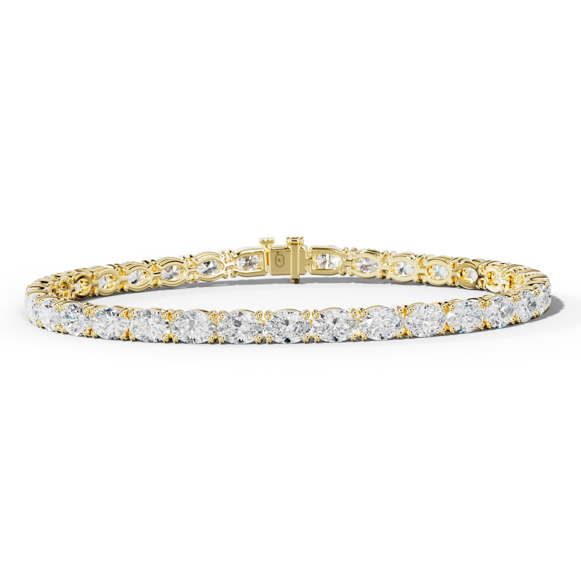 10.0 Carat East West Oval Diamond Tennis Bracelet
