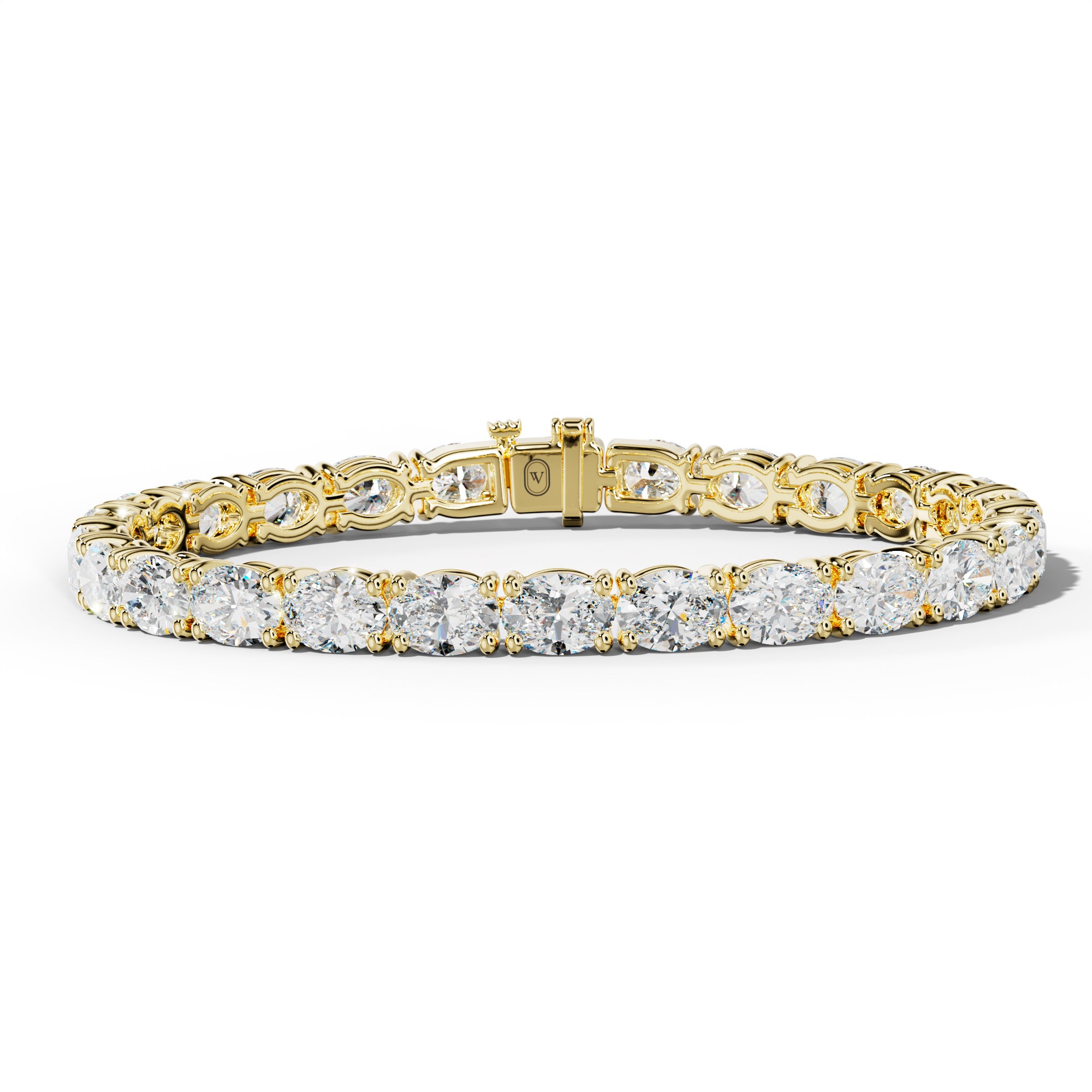 16.0 Carat East West Oval Diamond Tennis Bracelet