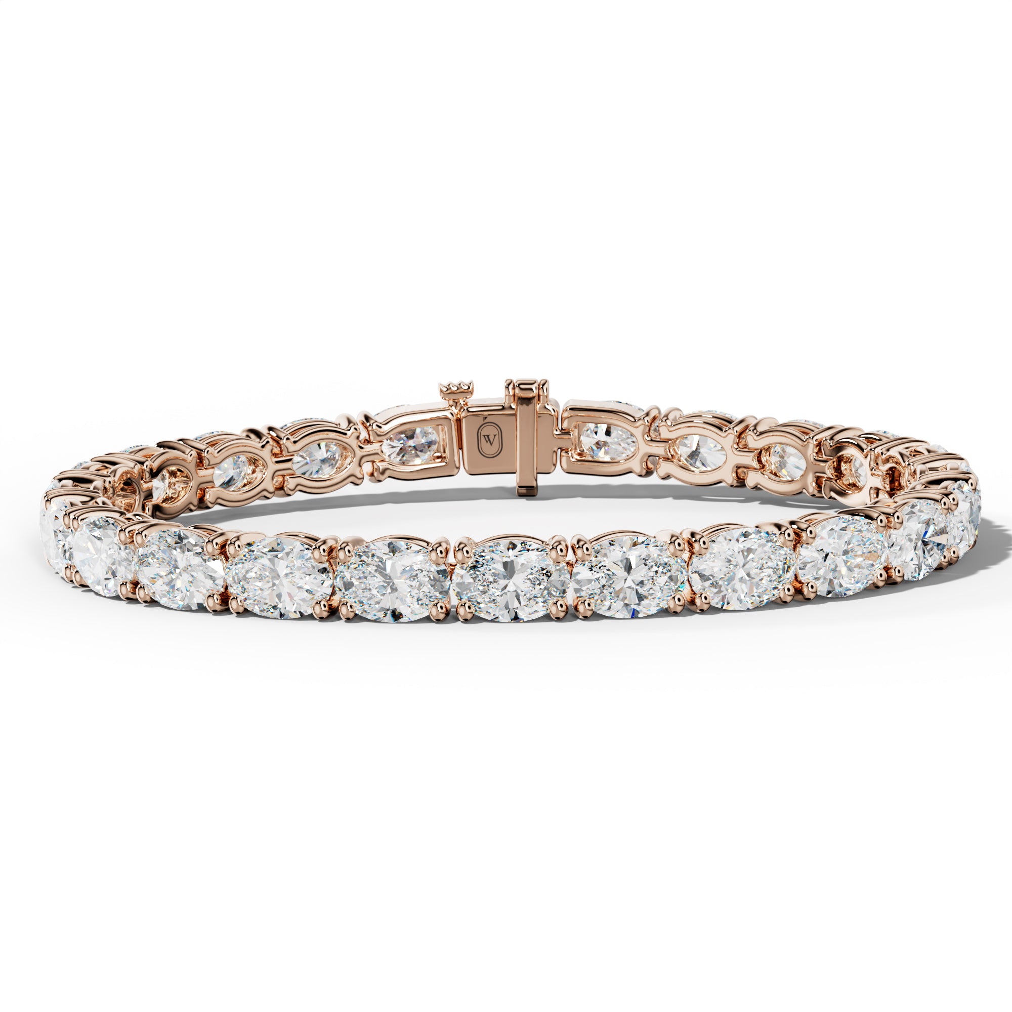 20.0 Carat East West Oval Diamond Tennis Bracelet