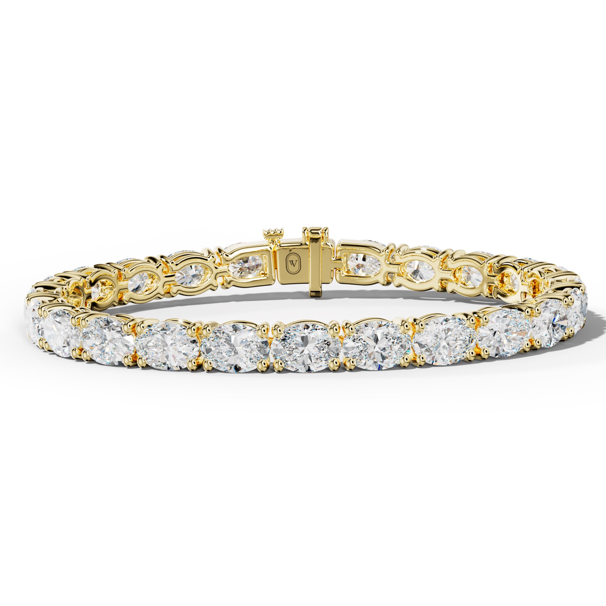 20.0 Carat East West Oval Diamond Tennis Bracelet