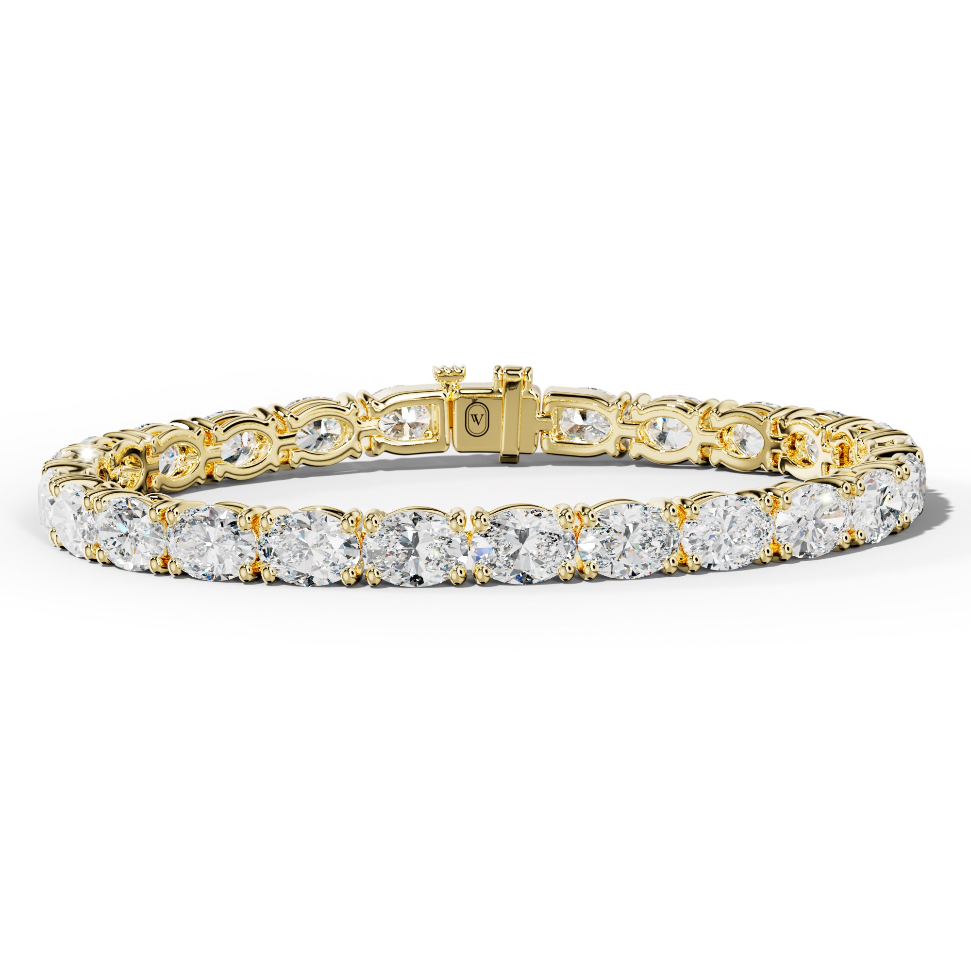 18.0 Carat East West Oval Diamond Tennis Bracelet