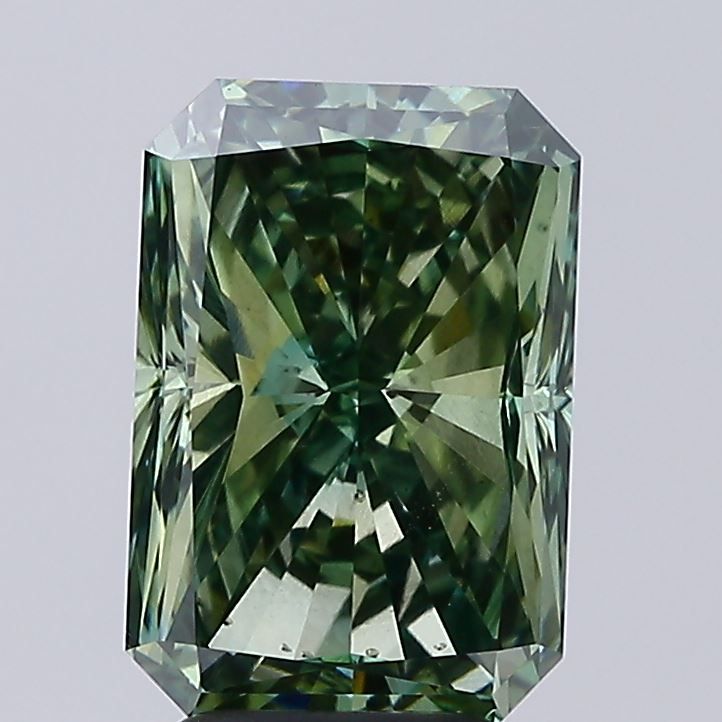 4.29 Carat Radiant Cut Fancy Green