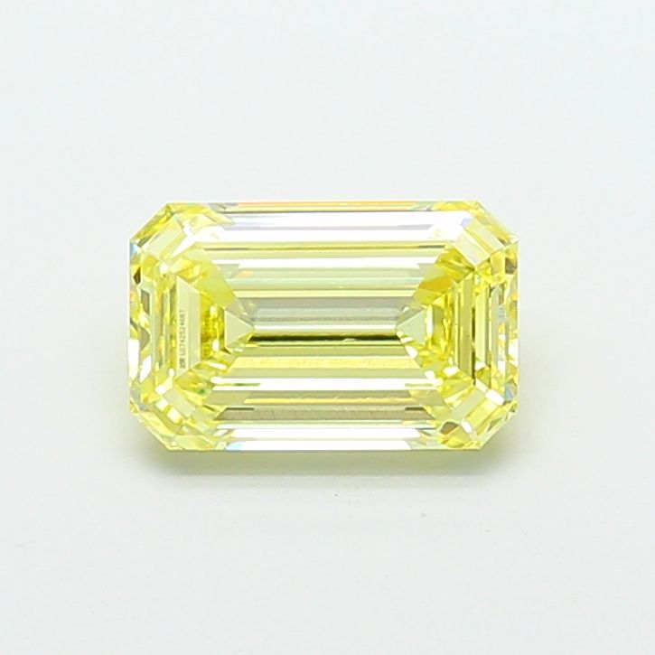 2.92 Carat Emerald Cut Fancy Yellow
