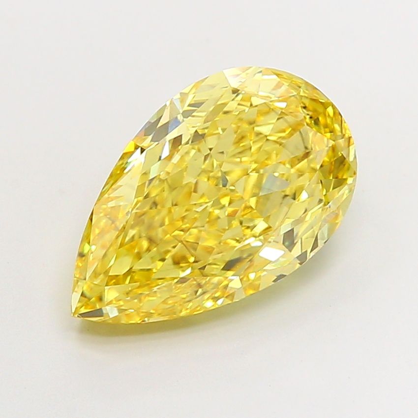 6.02 Carat Pear Cut Fancy Yellow