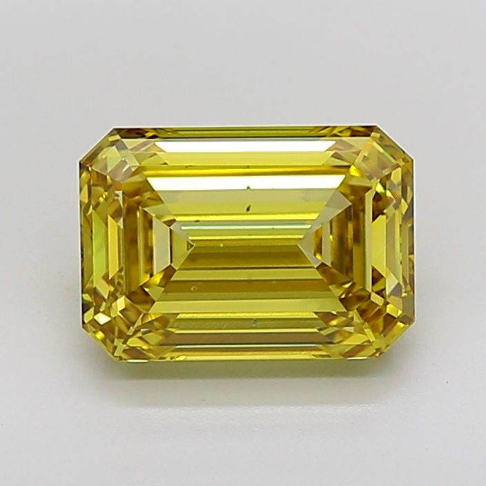 5.11 Carat Emerald Cut Fancy Yellow
