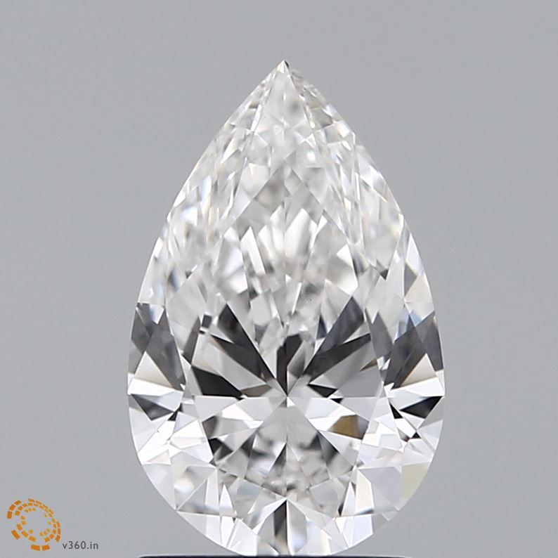 1.71 Carat F-VVS2 Pear Lab Diamond