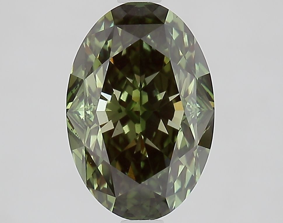 2.72 Carat Oval Cut Fancy Green