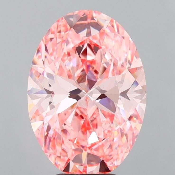 6.31 Carat Oval Cut Fancy Pink