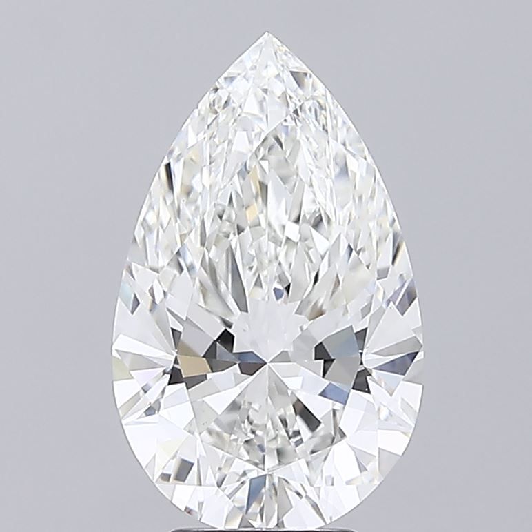 5.08 Carat F-VVS2 Pear Lab Diamond