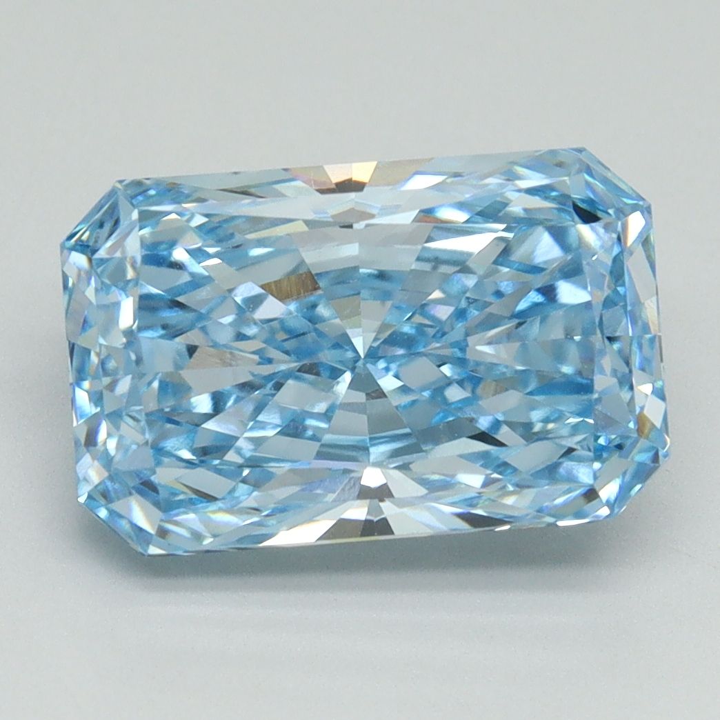 4.07 Carat Radiant Cut Fancy Blue