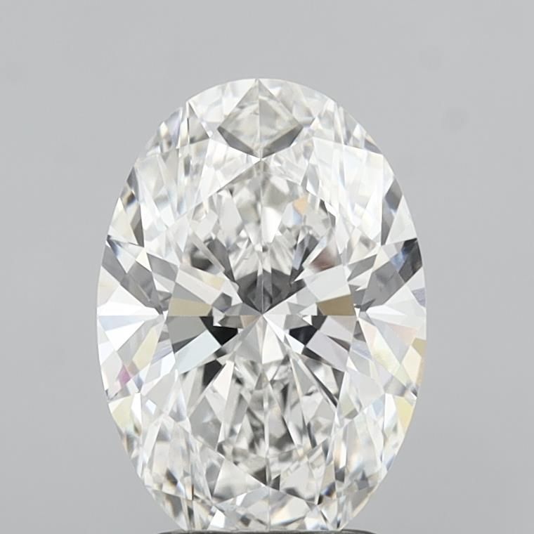 2.54 Carat F-VVS2 Oval Lab Diamond
