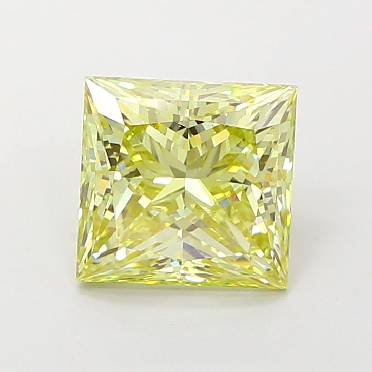 3.05 Carat Princess Cut Fancy Yellow