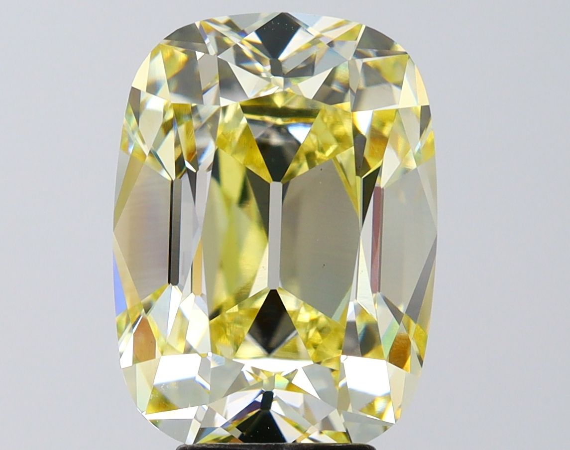 6.52 Carat Cushion Cut Fancy Yellow