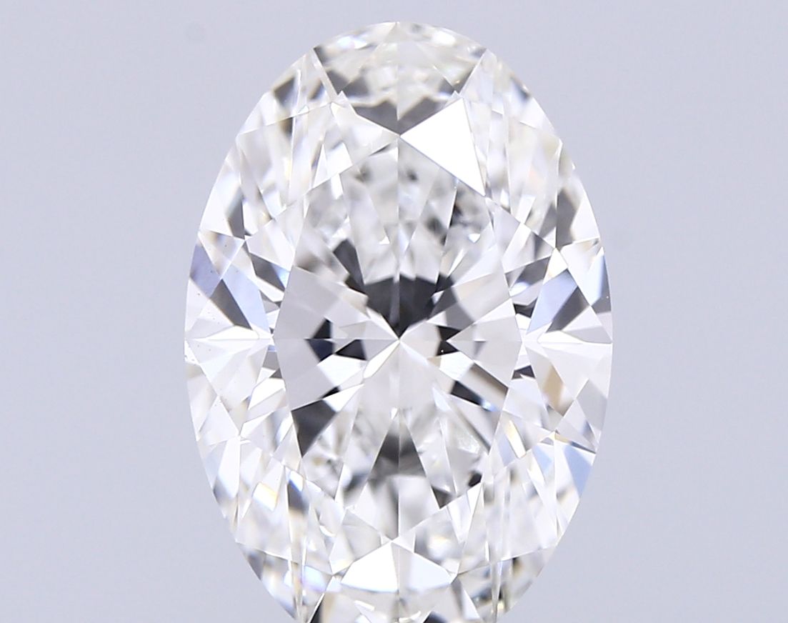 4.18 Carat F-VVS2 Oval Lab Diamond