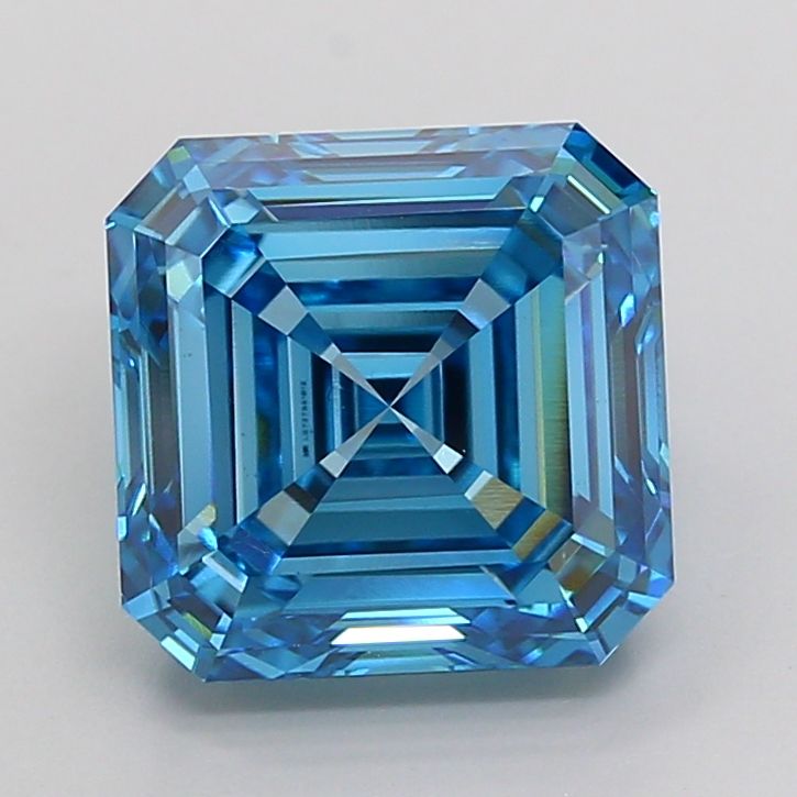 5.01 Carat Asscher Cut Fancy Blue