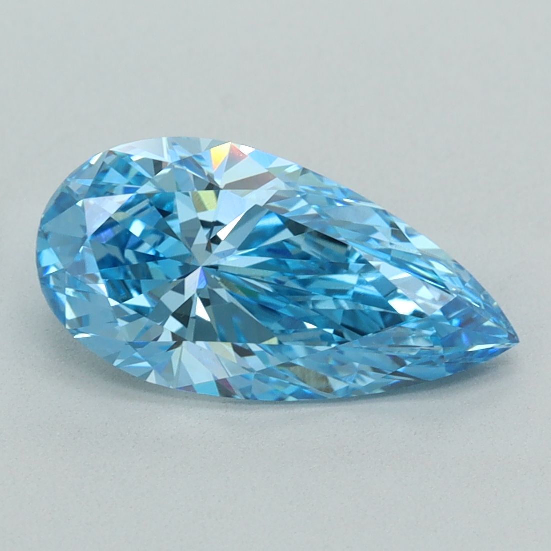 2.50 Carat Pear Cut Fancy Blue