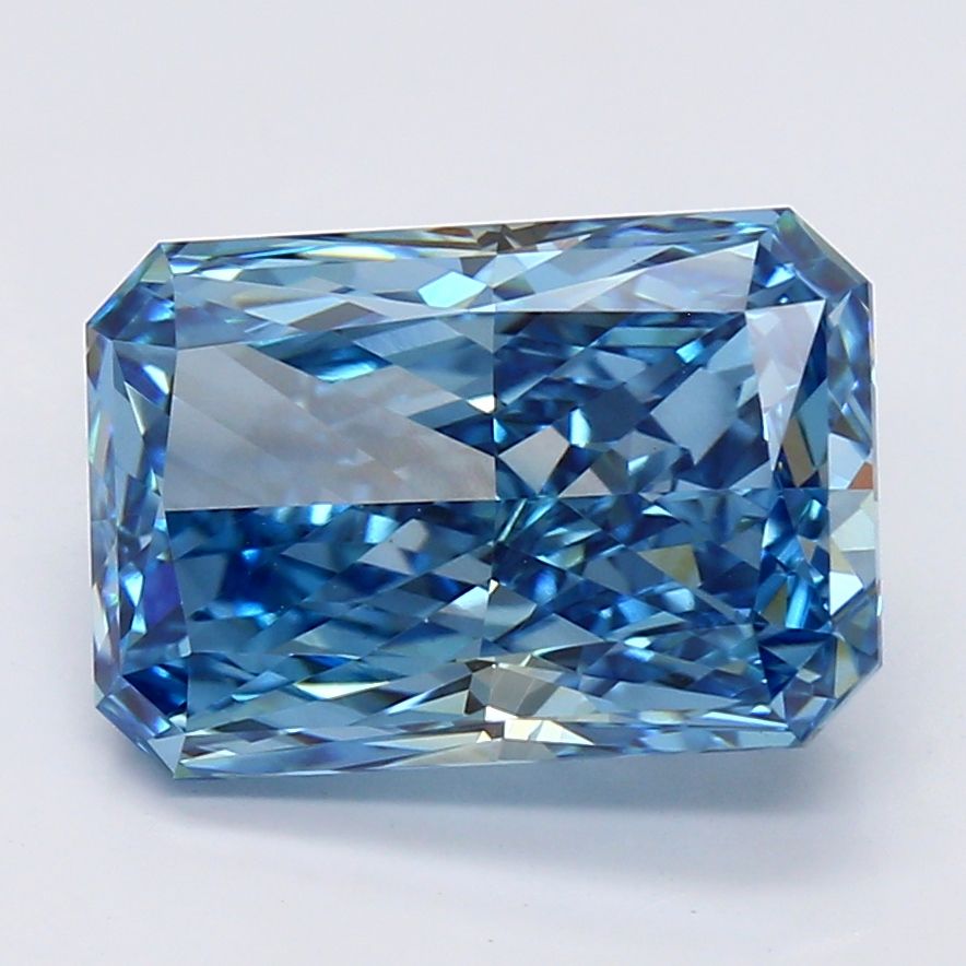 2.69 Carat Blue VVS2 Radiant Lab Diamond