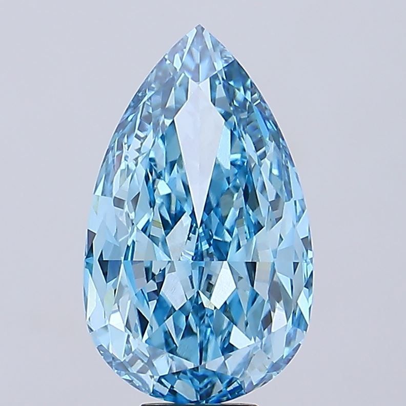 12.09 Carat Pear Cut Fancy Blue