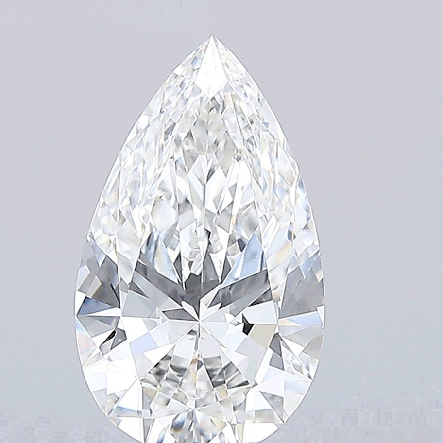 4.51 Carat F-VVS2 Pear Lab Diamond