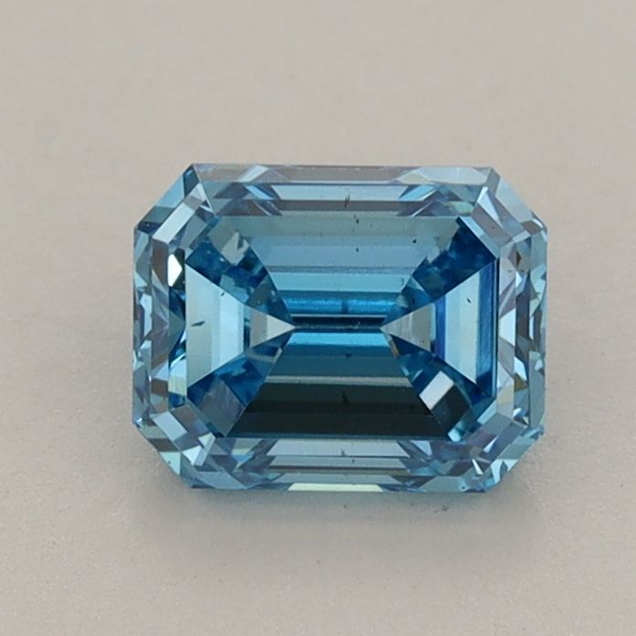 0.99 Carat Emerald Cut Fancy Blue