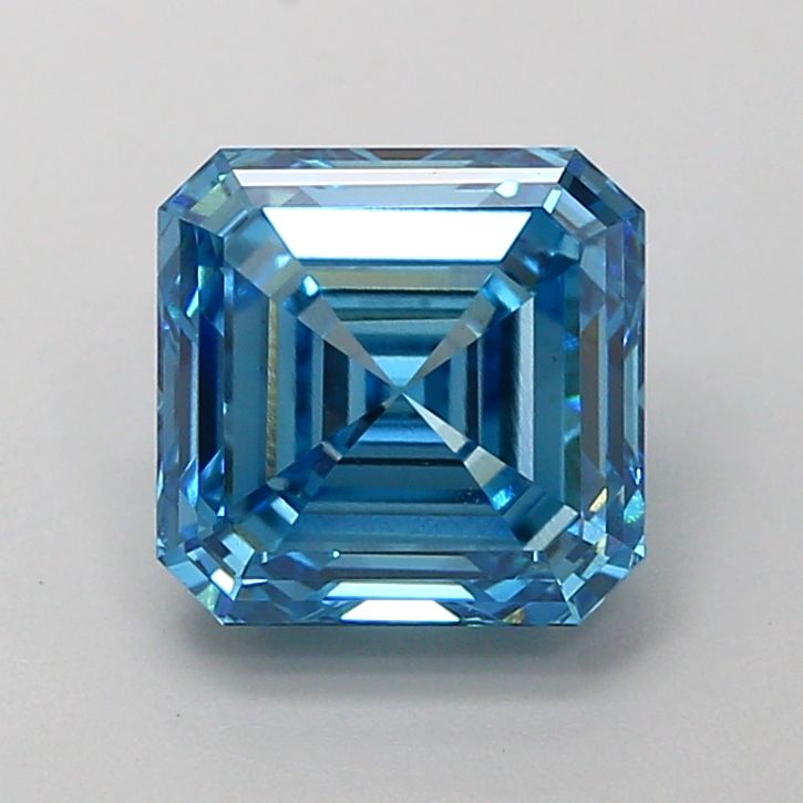2.01 Carat Asscher Cut Fancy Blue