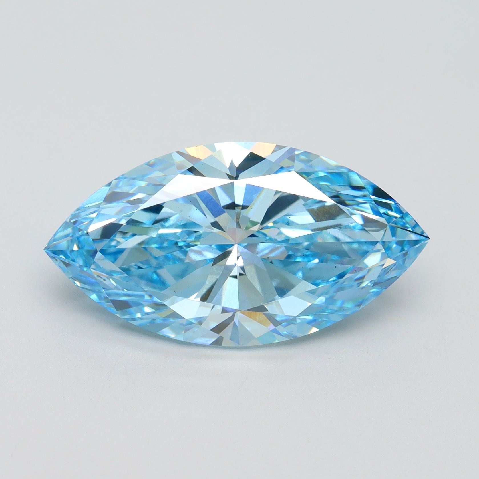 6.31 Carat Marquise Cut Fancy Blue