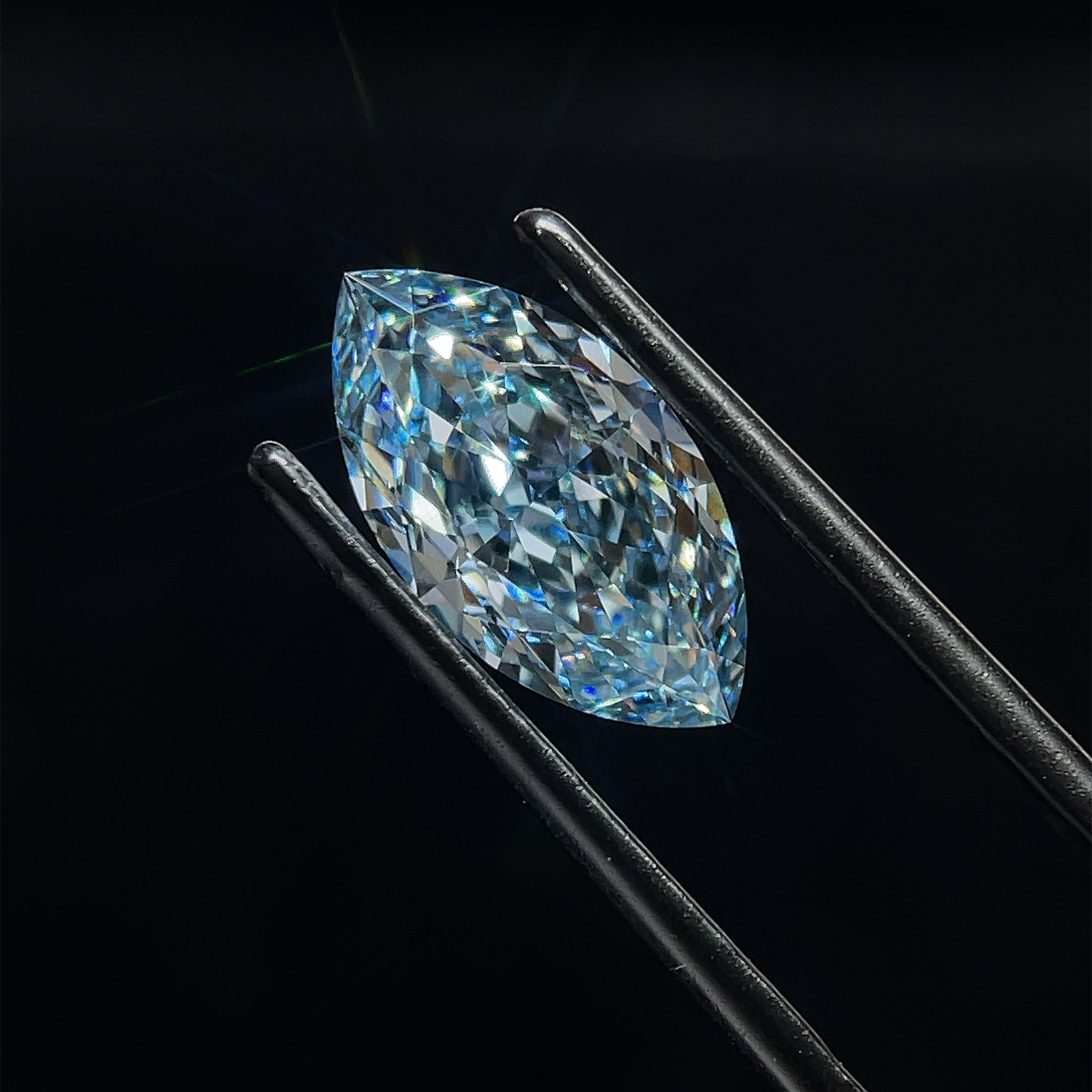 3.07 Carat Marquise Cut Fancy Blue