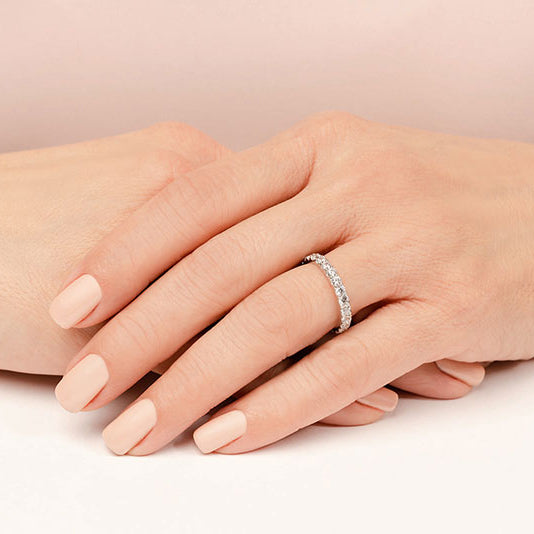 1.5 ct. Round Diamond Shared Prong Eternity Band-VIRABYANI