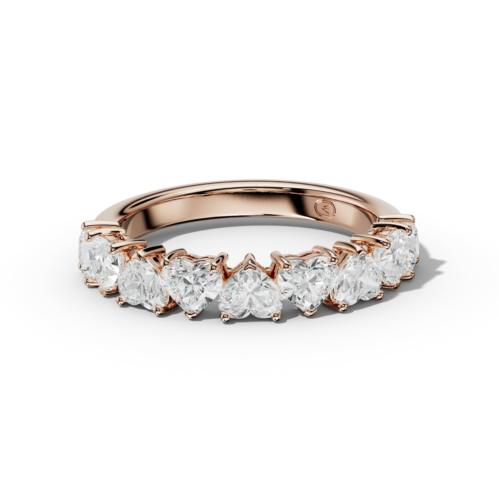 2.0 Carat Heart Shape Diamond Anniversary Band