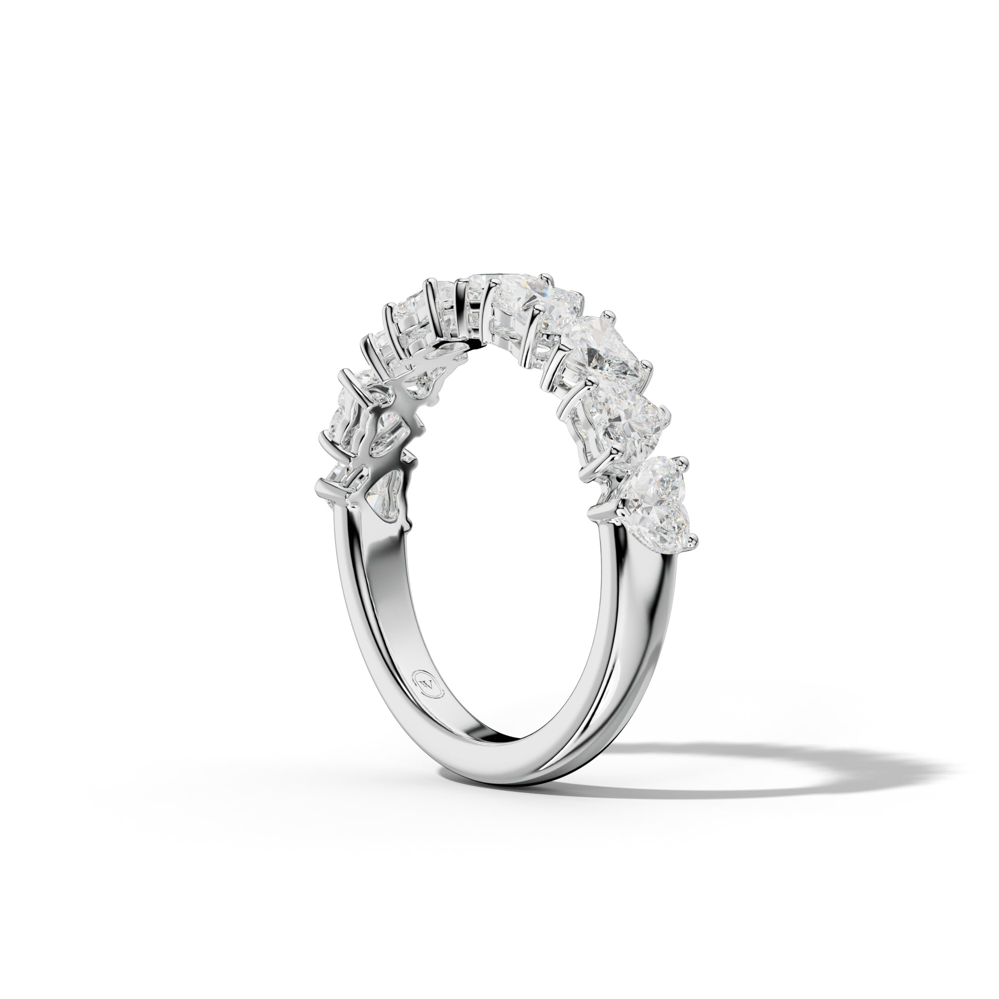 2.0 Carat Heart Shape Diamond Anniversary Band