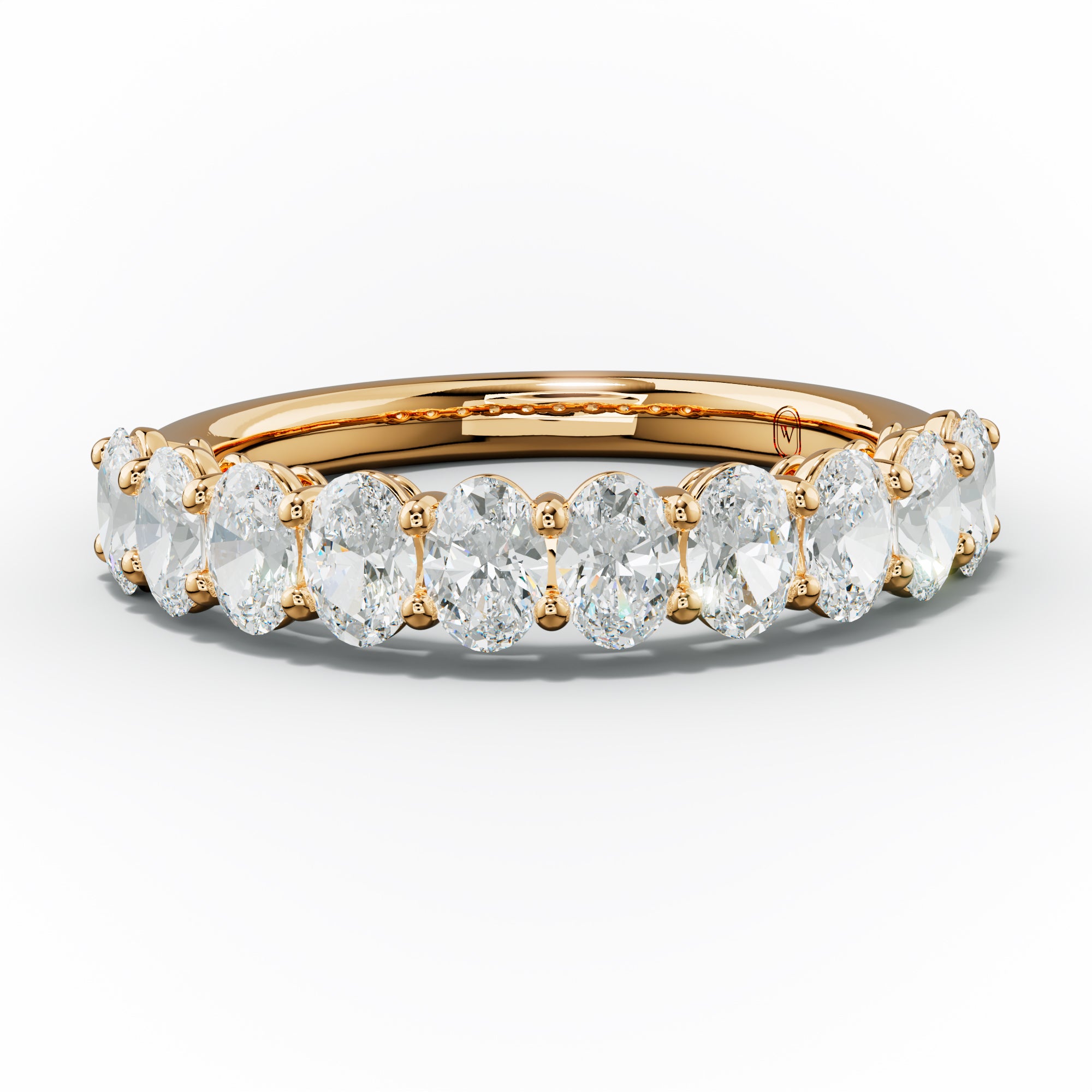 1.0 Carat Oval Diamond Anniversary Band