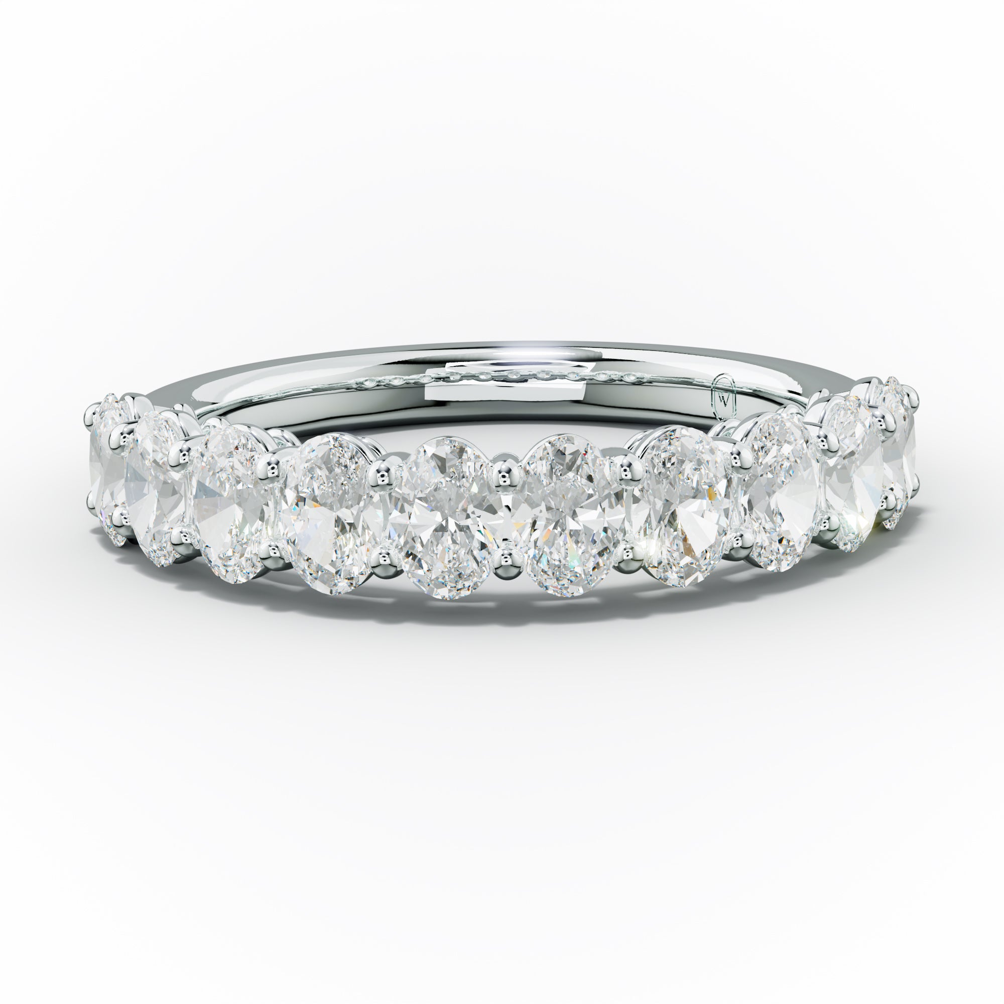 1.0 Carat Oval Diamond Anniversary Band