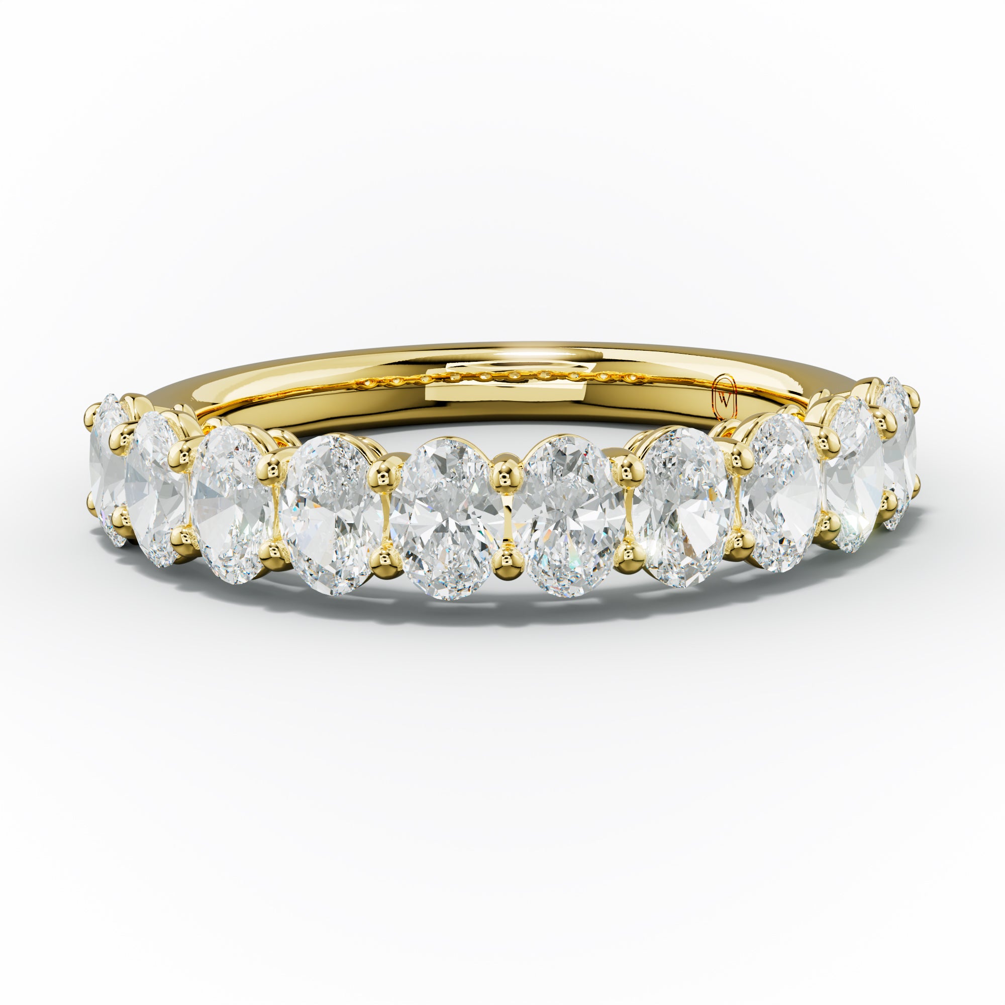 1.0 Carat Oval Diamond Anniversary Band